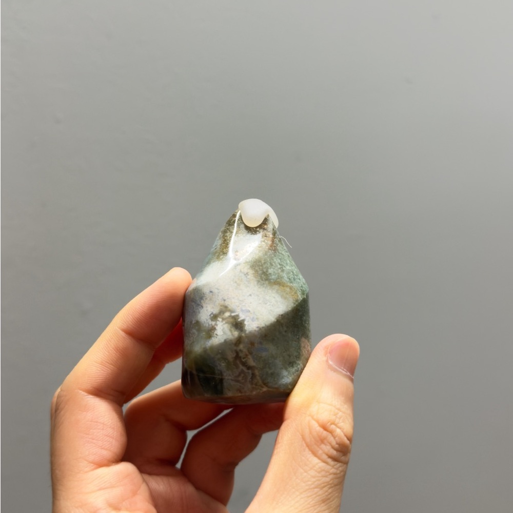 Green Ocean Jasper Agate Flame